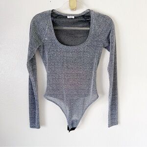 Alix nyc mesh glitter bodysuit size small